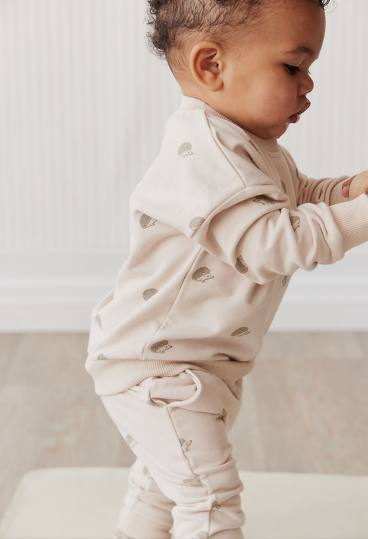 Jamie Kay Organic Cotton Kit Sweatshirt in Henry Hedgehog Birch