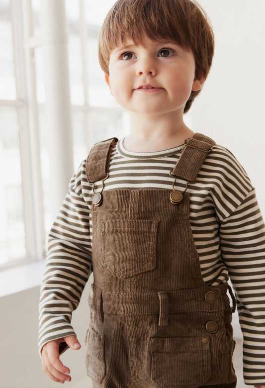 Jamie Kay Arlo Cord Overall in Deep Olive