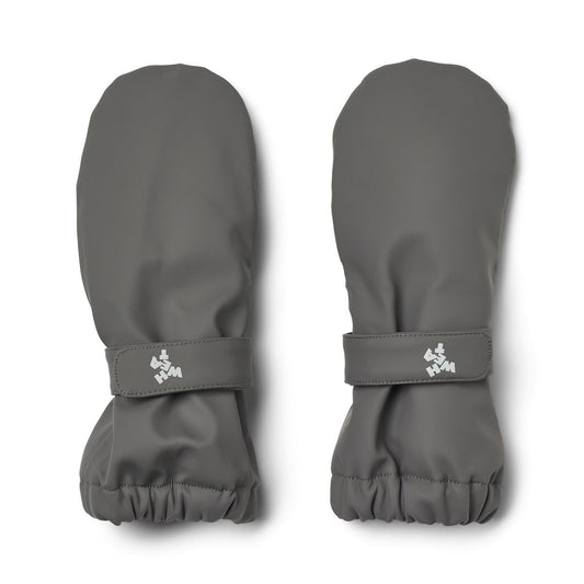 Wheat Rily Rain Mittens in Dark Charcoal