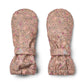 Wheat Rily Rain Mittens in Portobella Flowers