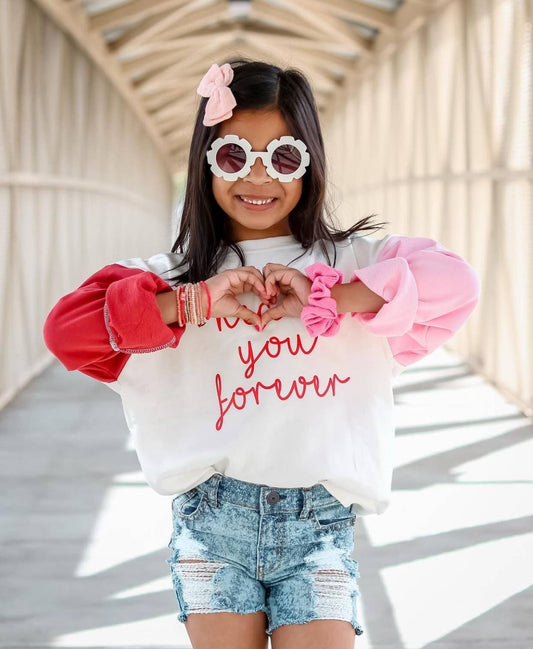 Holland Ave “Heart you Forever” Colour Block Sweatshirt