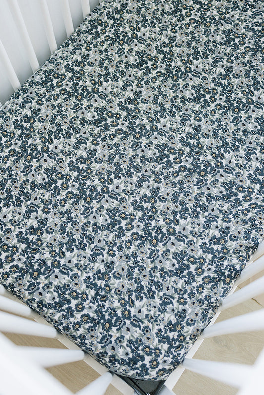 Mebie Baby Muslin Crib Sheet in Liberty Floral
