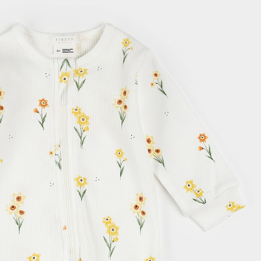 Petit Lem Ribbed Sleeper in Daffodil