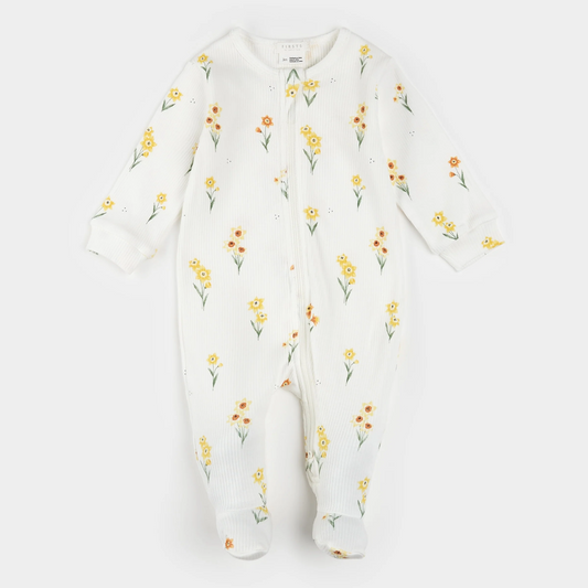 Petit Lem Ribbed Sleeper in Daffodil