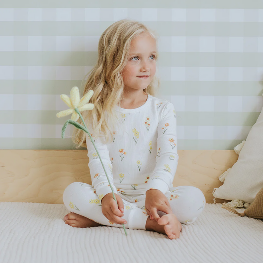 Petit Lem Ribbed PJ Set in Daffodil