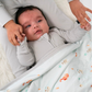 Belan J Ribbed Bamboo Footed Sleeper in Silver Cloud