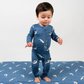 Belan J Foldover Cuff Footless Bamboo Sleeper in Belugas