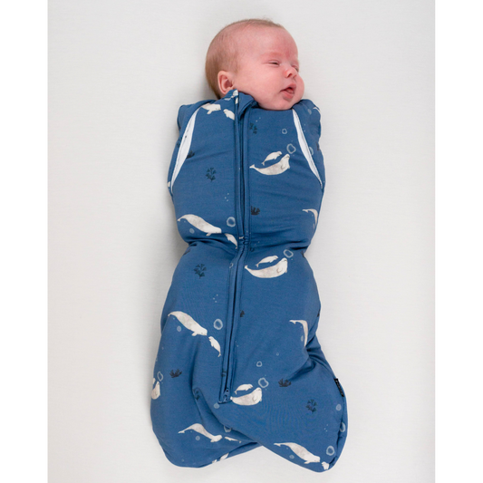 Belan J Convertible Swaddle Sack in Belugas