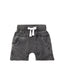 Little Bipsy Acid Wash Raw Edge Harem Short in Black