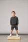 Little Bipsy Acid Wash Crewneck in Black