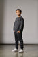 Little Bipsy Acid Wash Crewneck in Black