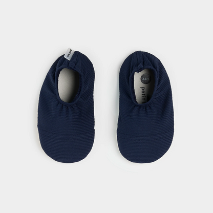 Petit Lem Ribbed Swim Slippers in Dress Blues