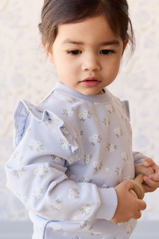 Jamie Kay Organic Cotton Maple Sweatshirt in Rose Floral Smoke