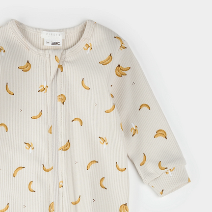 Petit Lem Ribbed Sleeper in Bananas