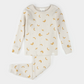 Petit Lem Ribbed 2 Piece Infant PJ Set in Bananas