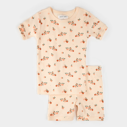 Petit Lem Ribbed Summer Sleep Set in Agrumes
