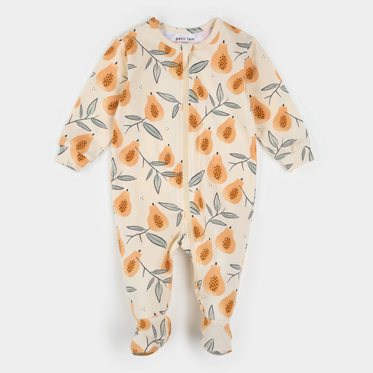 Petit Lem Jersey Sleeper in Papaya