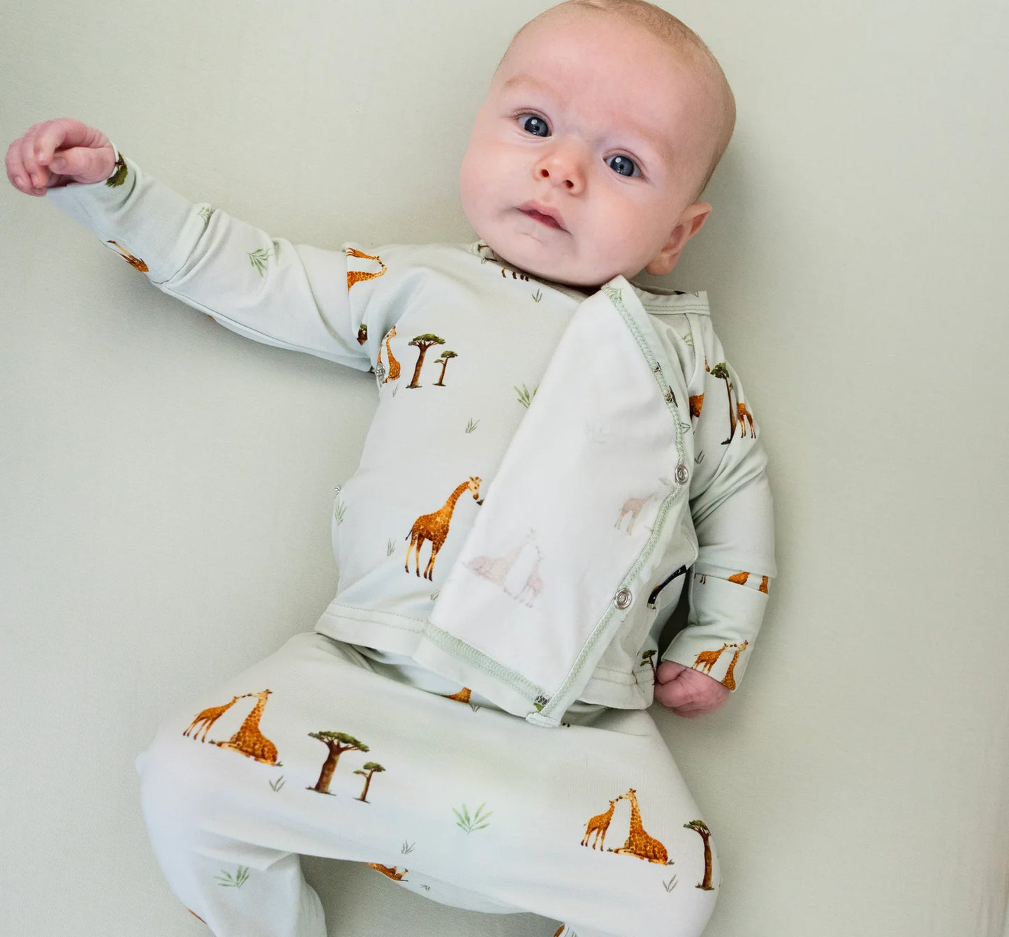 Belan J Take me Home Kimono Set in Giraffes