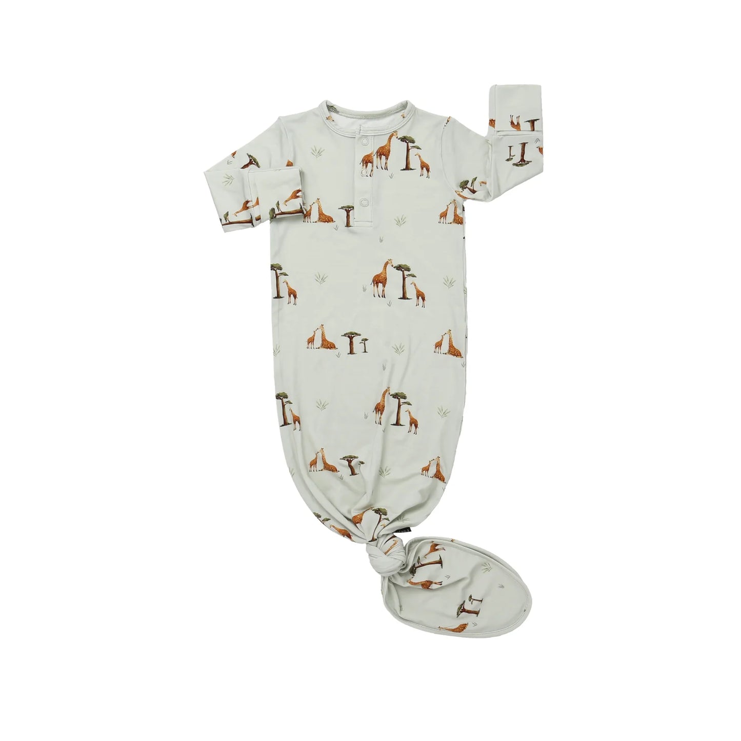 Belan J Knotted Sleep Gown in Giraffes