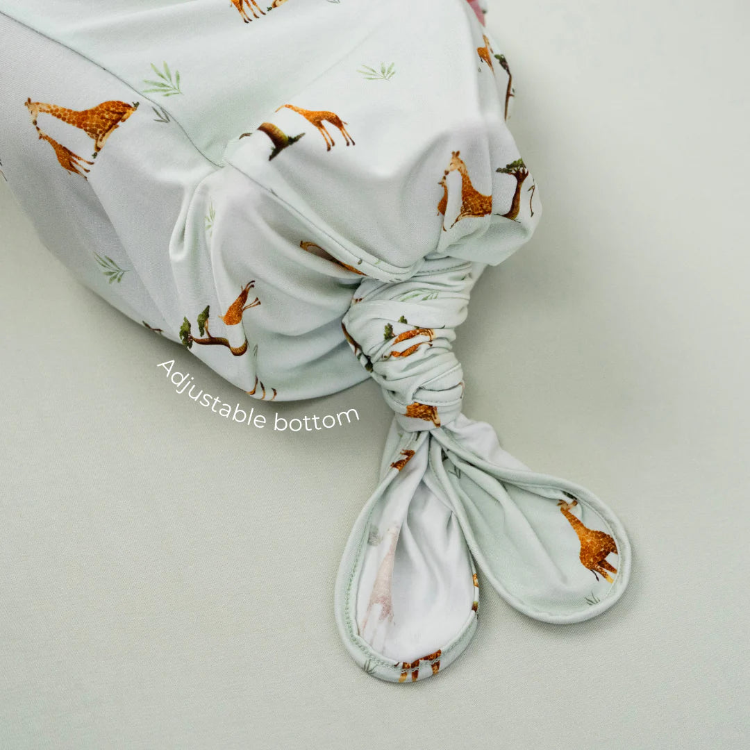 Belan J Knotted Sleep Gown in Giraffes