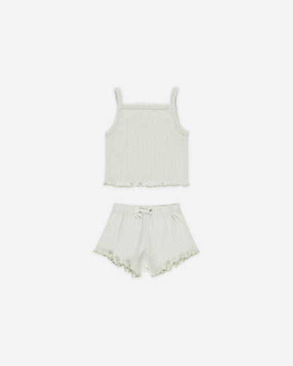 Quincy Mae Pointelle Tank and Shortie Set