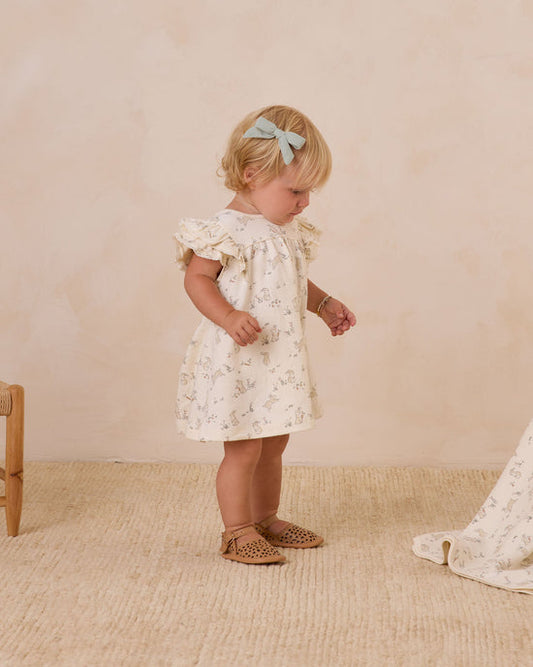 Quincy Mae Flutter Dress in Bunnies