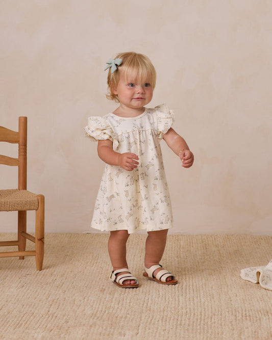 Quincy Mae Flutter Dress in Bunnies