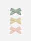 Quincy Mae Bow with Clip Set in Sage/Yellow/Melon