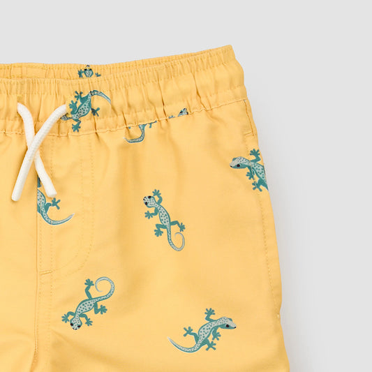 Miles the Label Swim Trunks in Gecko Print