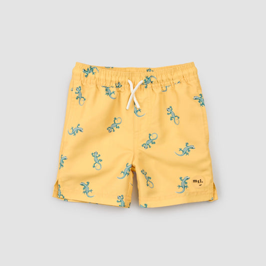 Miles the Label Swim Trunks in Gecko Print