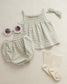 Quincy Mae Bow with Clip Set in Sage/Yellow/Melon