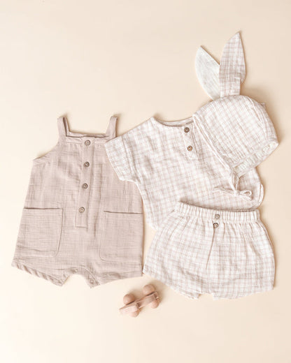 Quincy Mae Bunny Bonnet in Oat Check