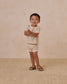 Quincy Mae Waffle Shortie Set in Oat Stripe
