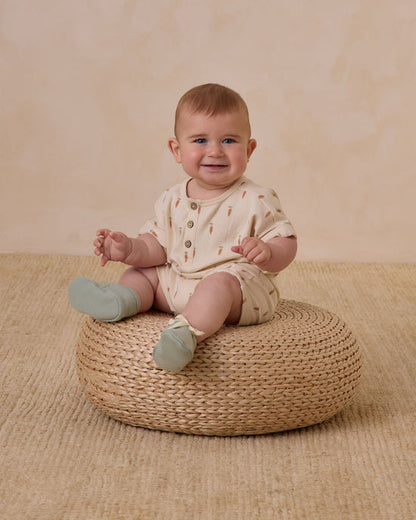 Quincy Mae Short Sleeve One-Piece in Carrots