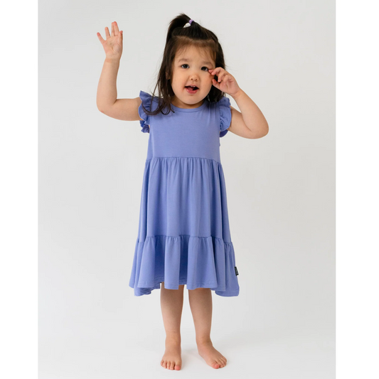 Belan J Bamboo Ruffled Sleeve Bell Dress