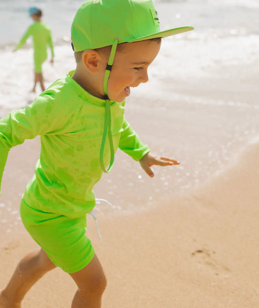 Current Tyed Classic Waterproof Snapback Hat in Neon Green