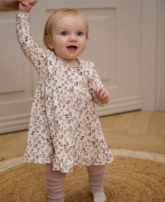Fixoni Bodysuit Baby Dress in Autumn Floral