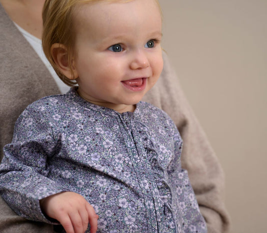 Fixoni Footed Nightsuit in Thistle Floral