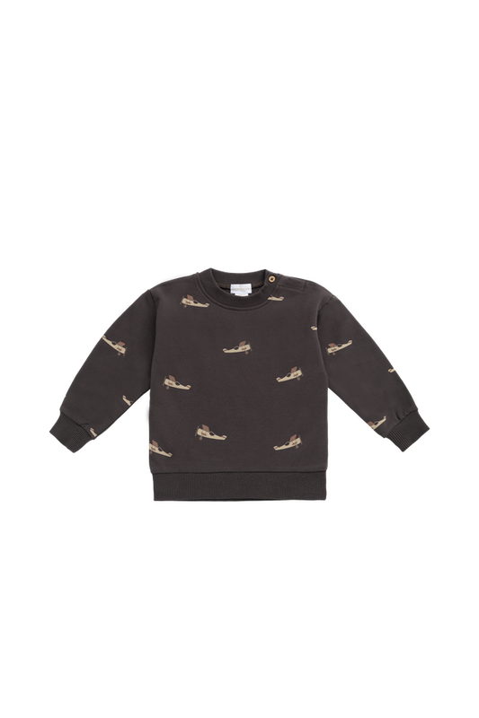 Jamie Kay Organic Cotton Peyton Sweatshirt in Pilot Planes Bistre