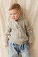 Jamie Kay Clyde Half Zip Jumper in Light Grey Marle