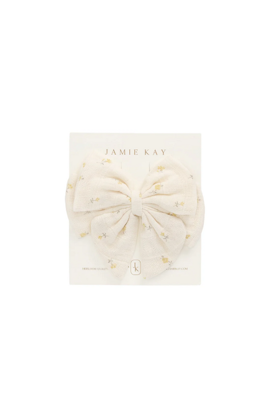 Jamie Kay Organic Cotton Muslin Annalise Bow in Vintage Ditsy