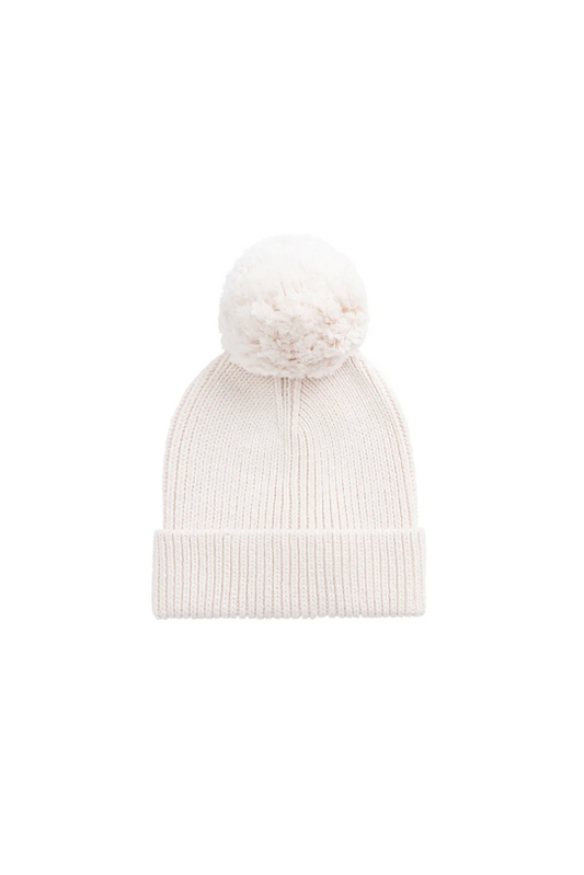 Jamie Kay Simple Rib Beanie in Cozy Mauve