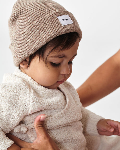 7AM Enfant Heather Beanie in Ash Oak
