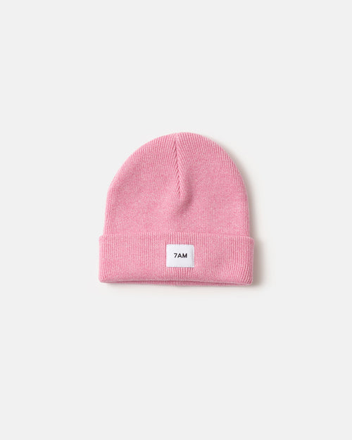 7AM Enfant Heather Beanie in Light Pink