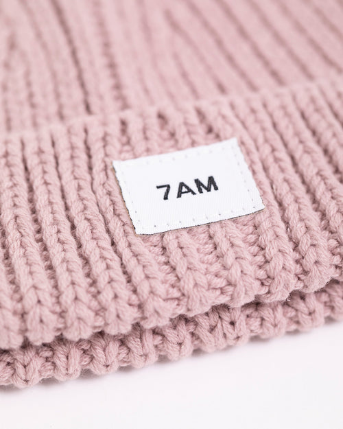 7AM Enfant Chunky Beanie in Ash Rose