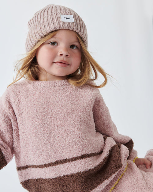 7AM Enfant Chunky Beanie in Ash Rose