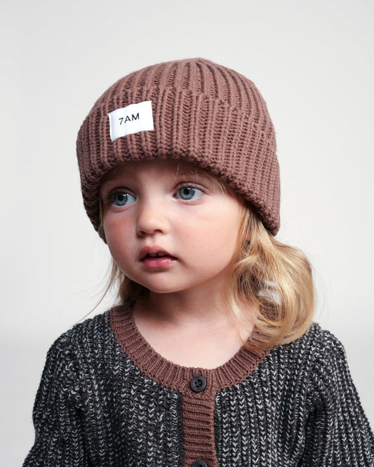 7AM Enfant Chunky Beanie in Brown