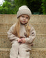 7AM Enfant Fuzzy Ribbed Beanie in Taupe