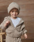 7AM Enfant Fuzzy Ribbed Beanie in Taupe