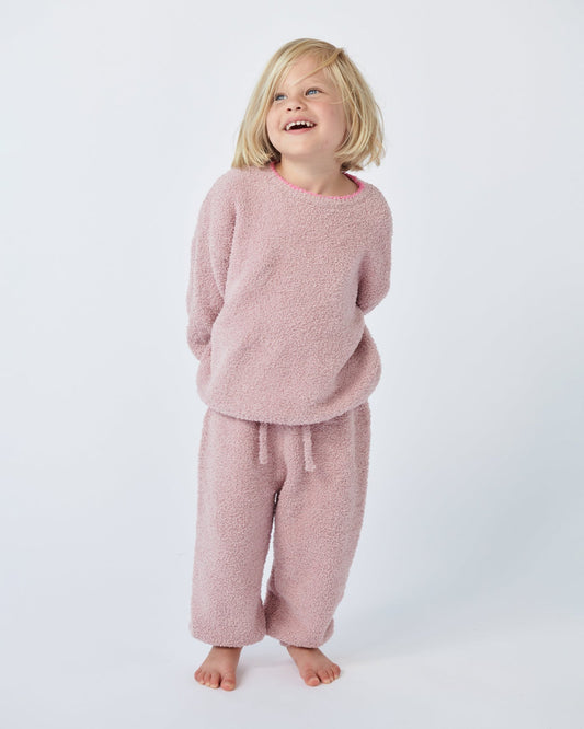 7AM Enfant Fuzzy Boxy Sweater in Ash Rose